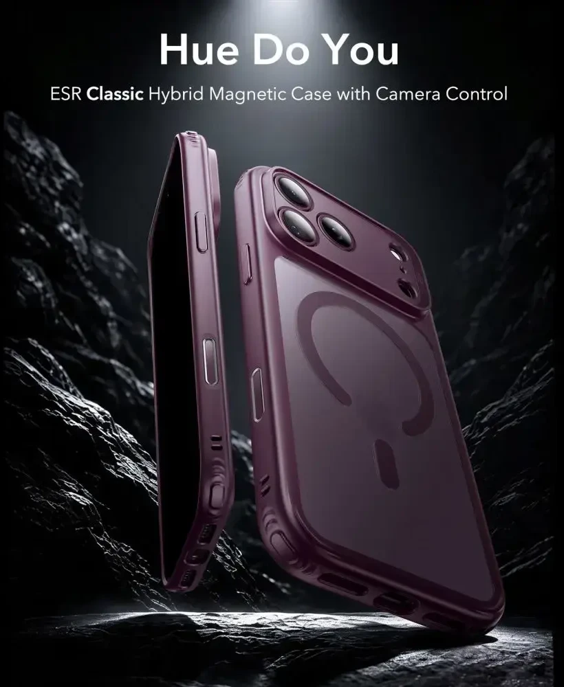 Dėklas Esr Classic Hybrid Magsafe iPhone 17 Pro Max / 18 Pro Max frosted deep burgundy
