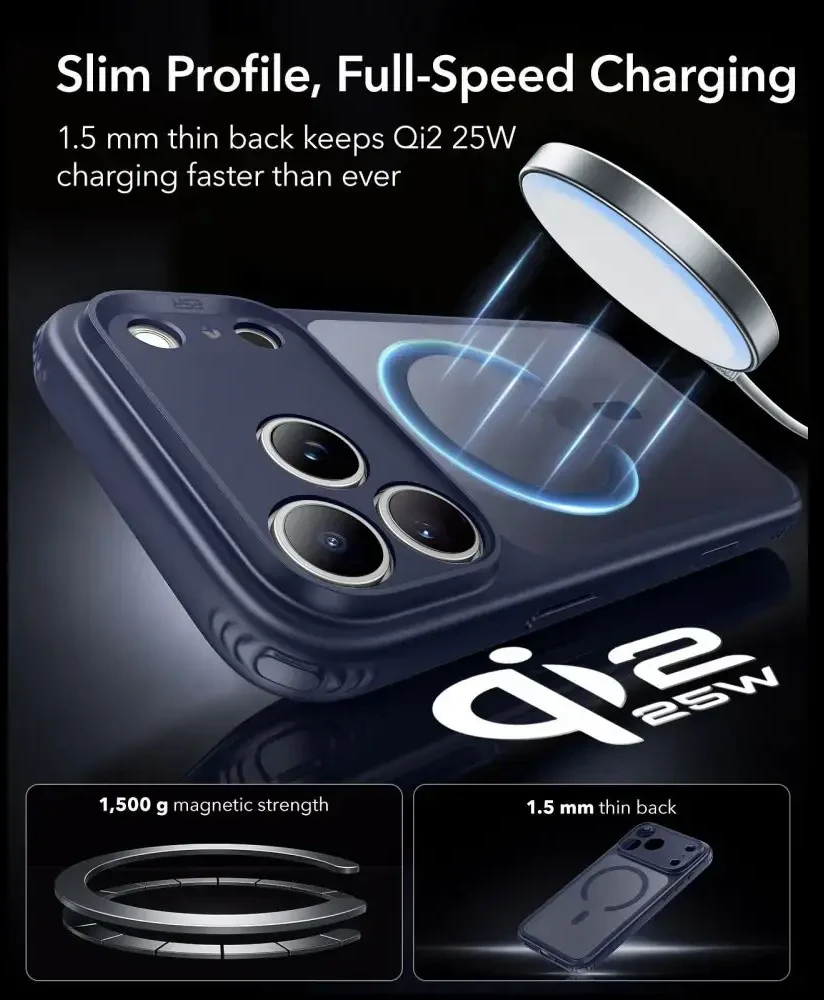 Dėklas ESR CLASSIC HYBRID MAGSAFE IPHONE 17 PRO / 18 PRO FROSTED Mėlynas