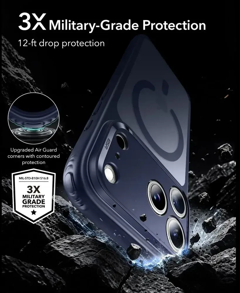 Dėklas ESR CLASSIC HYBRID MAGSAFE IPHONE 17 PRO / 18 PRO FROSTED Mėlynas