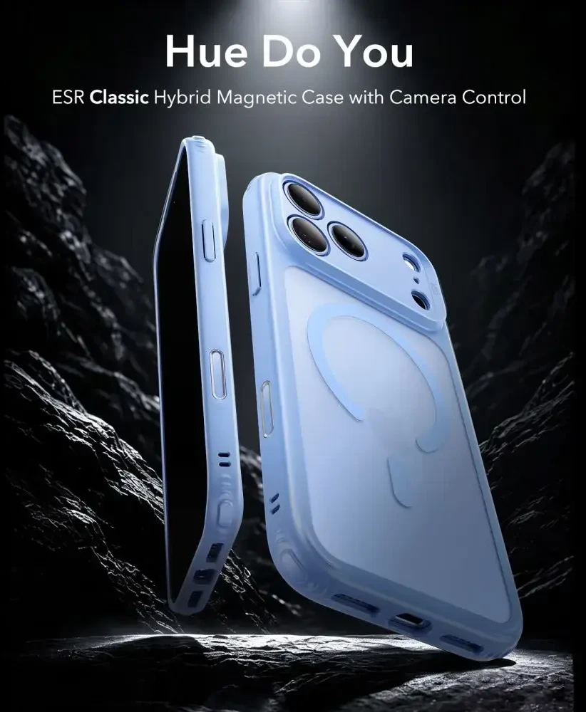 Dėklas Esr Classic Hybrid Magsafe iPhone 17 Pro Max / 18 Pro Max frosted light mėlynas