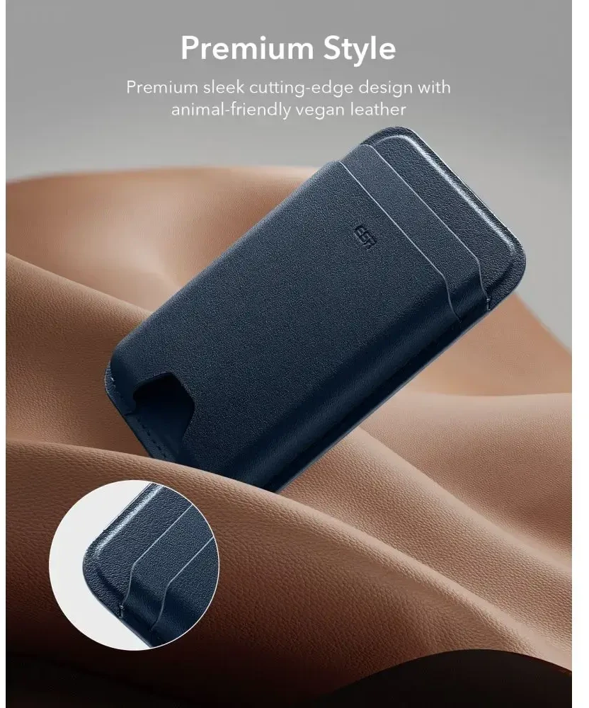 Dėklas Mėlyna ESR HaloLock magnetinė piniginė (tamsiai mėlyna)