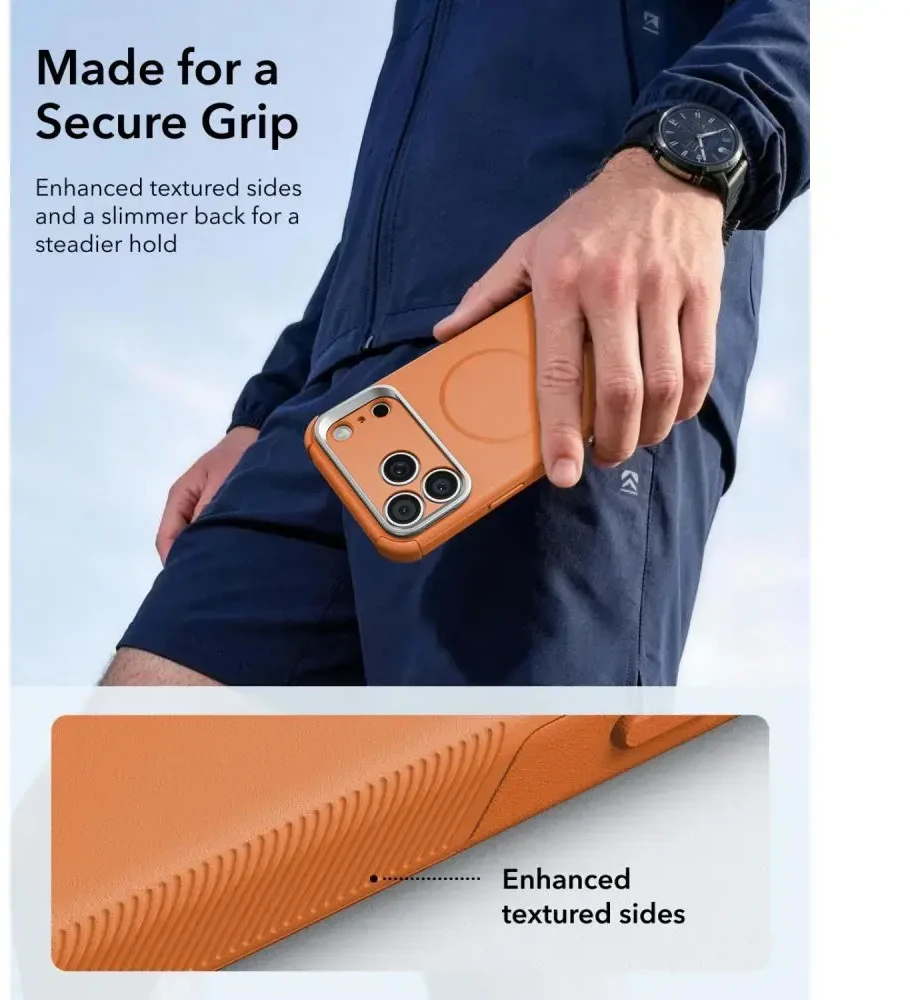 Dėklas Oranžinis Esr Cyber Tough Kickstand Magsafe iPhone 17 Pro / 18 Pro oranžinis