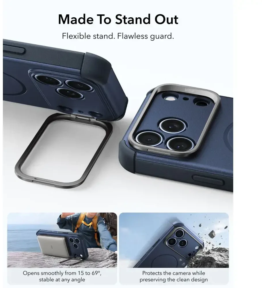 Dėklas Esr Cyber Tough Kickstand Magsafe iPhone 17 Pro / 18 Pro mėlyna