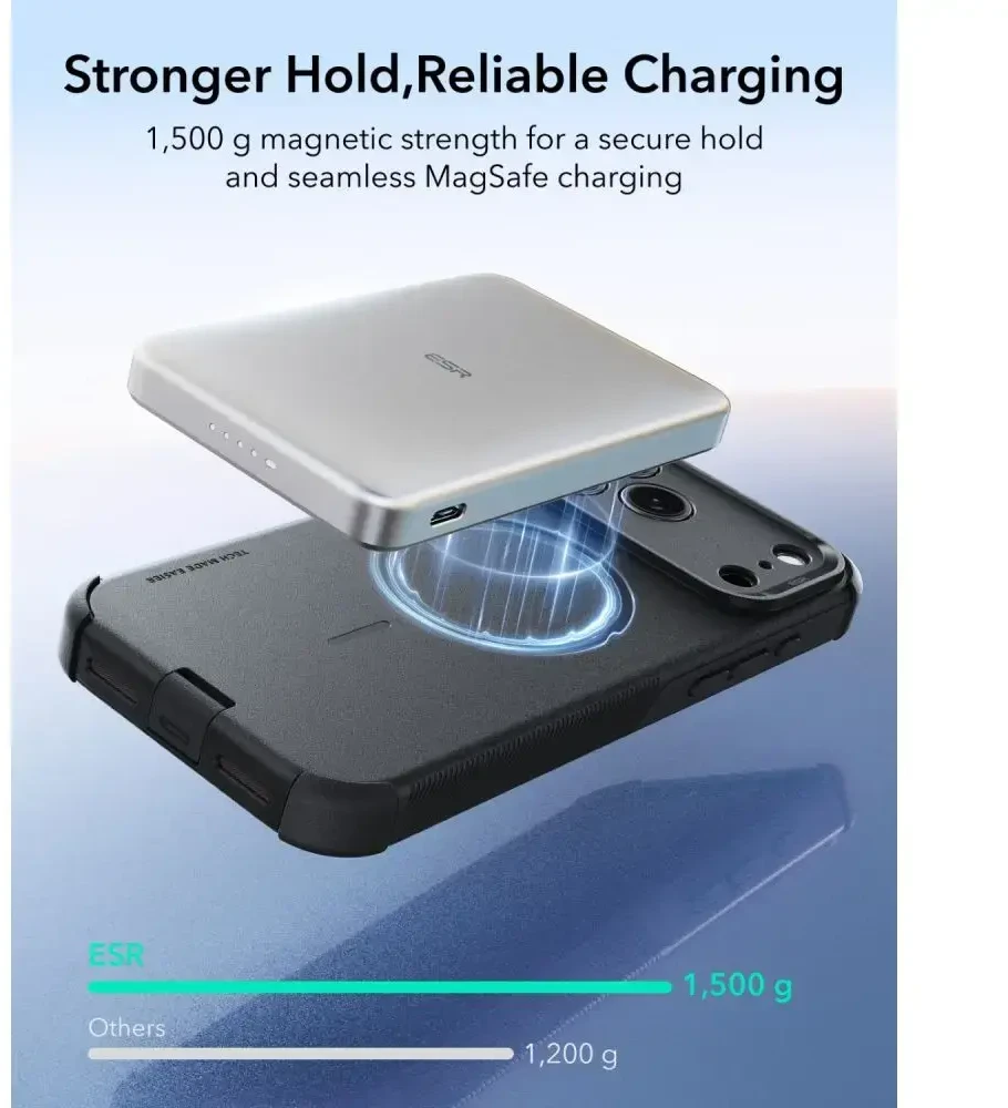 Dėklas Esr Cyber Tough Magsafe iPhone 17 Pro Max / 18 Pro Max juoda