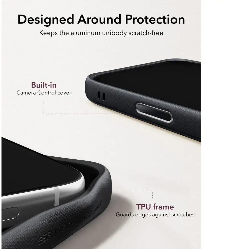 Dėklas ESR LEATHER KICKSTAND MAGSAFE IPHONE 17 PRO / 18 PRO Juodas