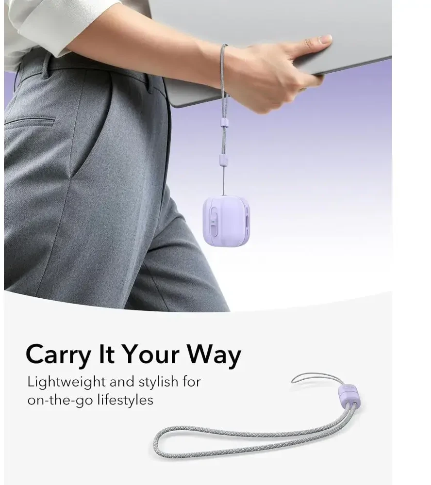 ESR Pulse HaloLock MagSafe dėklas Apple AirPods 4 / 5 - violetinė