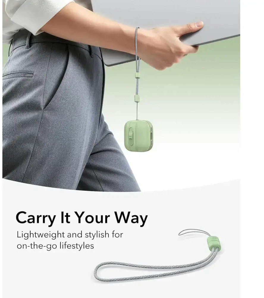 ESR Pulse HaloLock MagSafe dėklas Apple AirPods 4 / 5 - šviesiai žalias