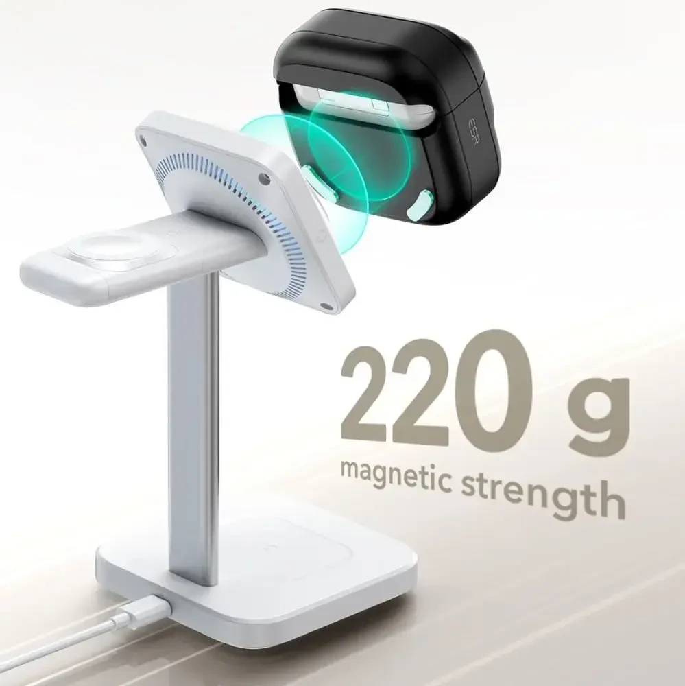 Apple AirPods 4 ESR Pulse Halolock Magsafe dėklas jūsų ausinėms juodos spalvos