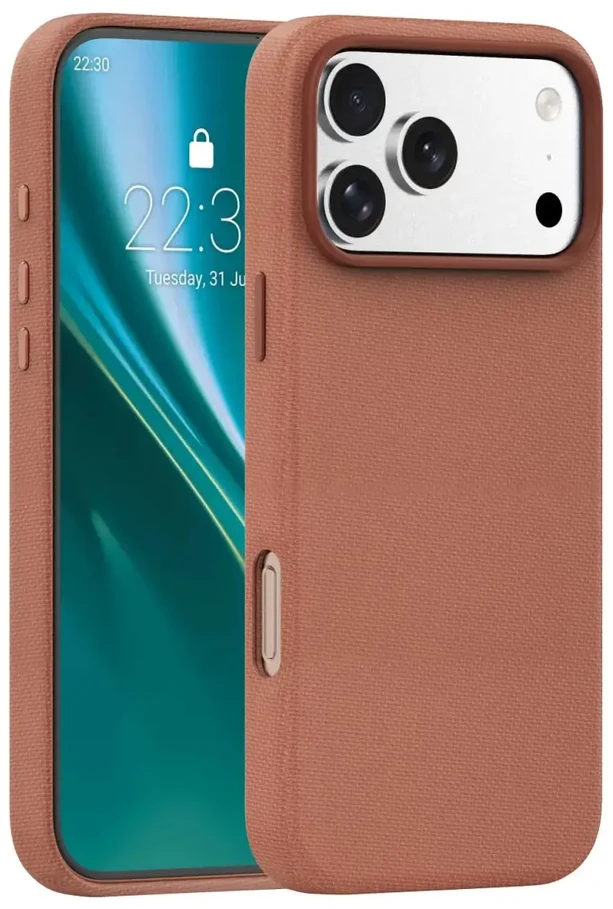 „Telforceone Etteri Elegant Mag dėklas, skirtas iPhone 17 Pro Max / 18 Pro Max, ruda“