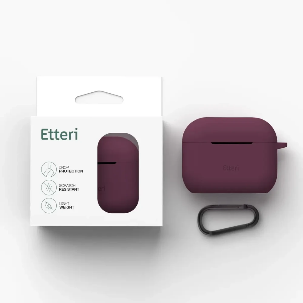 Dėklas Telforceone Etteri silicone case for AirPods Pro 3 dark cherry