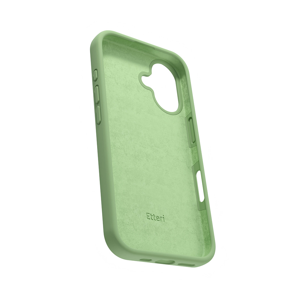 Dėklas Telforceone Etteri Silicone Apple iPhone 16 Plus 6,7" šviesiai žalios spalvos