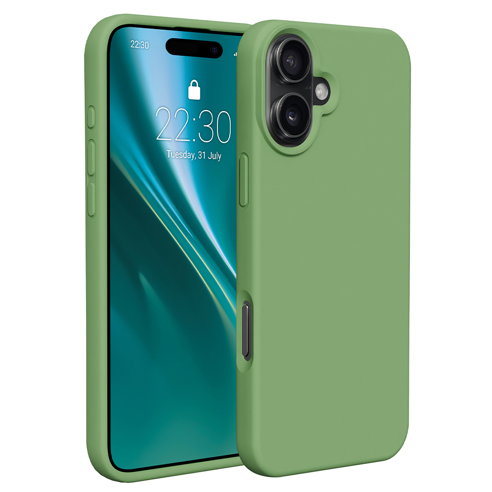 Dėklas Telforceone Etteri Silicone Apple iPhone 16 Plus 6,7" šviesiai žalios spalvos