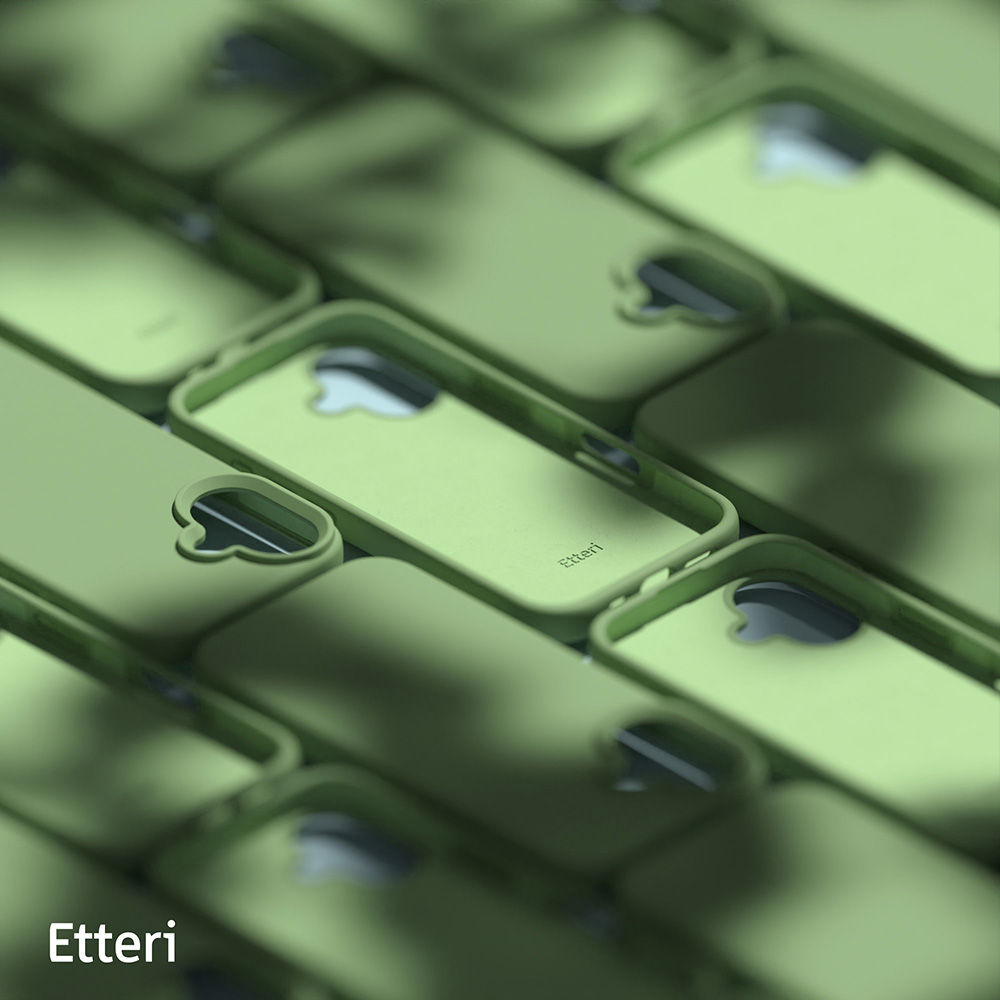 Dėklas Telforceone Etteri Silicone Apple iPhone 16 Plus 6,7" šviesiai žalios spalvos
