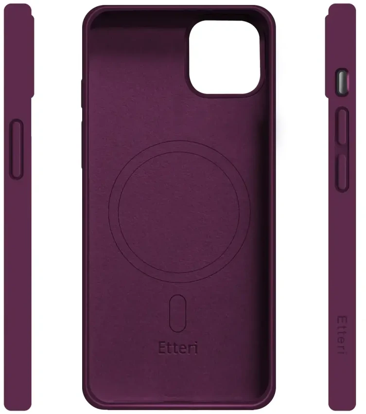 Dėklas Telforceone Etteri Silicone Mag case for iPhone 15 Pro 6,1" dark cherry