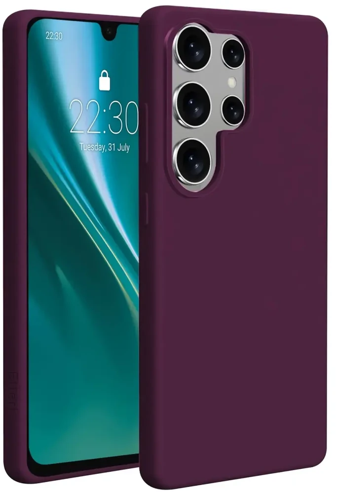 Telforceone Etteri Silikono MAG dėklas, skirtas Samsung Galaxy S26 Ultra, tamsiai vyšninės spalvos