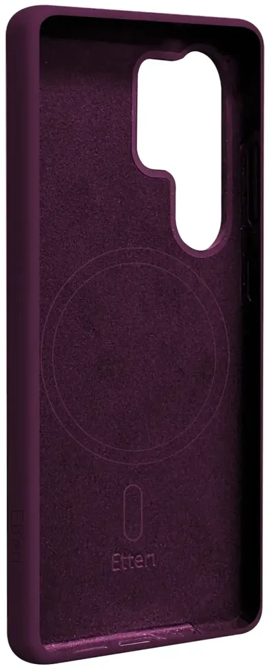 Telforceone Etteri Silikono MAG dėklas, skirtas Samsung Galaxy S26 Ultra, tamsiai vyšninės spalvos