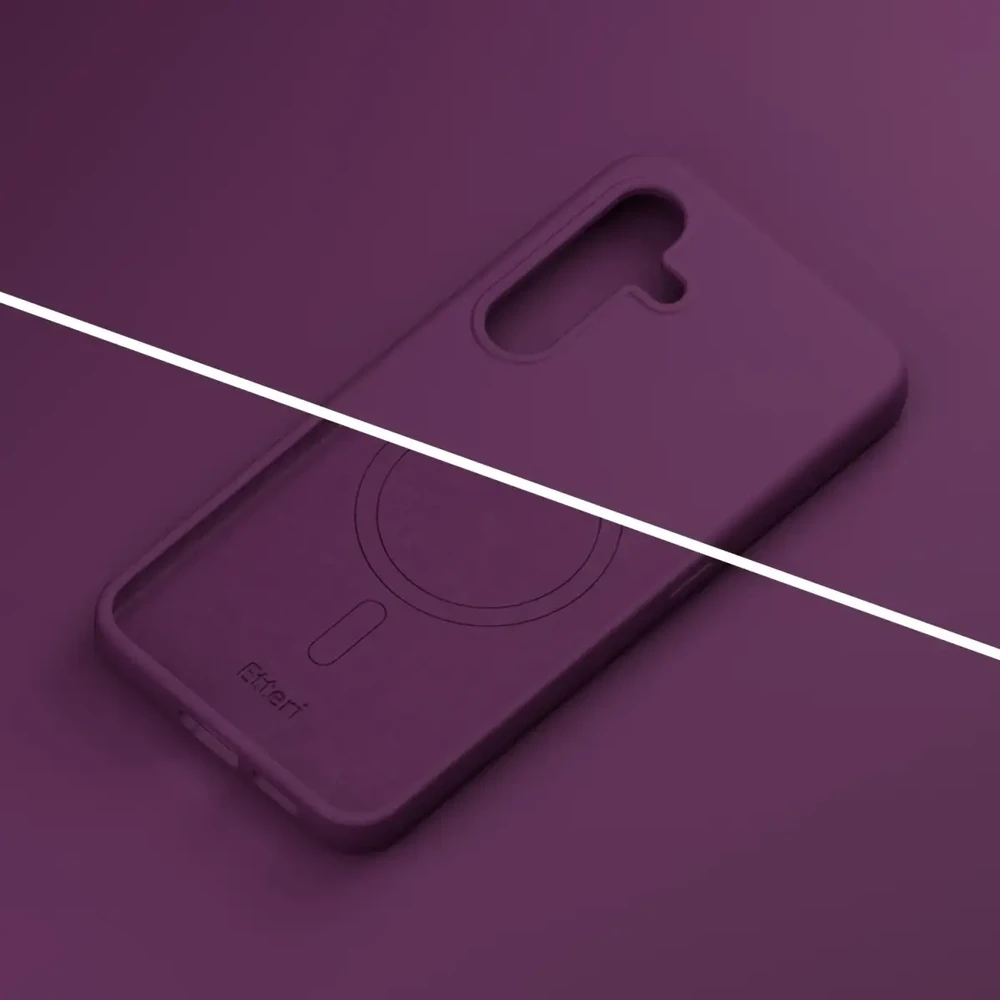 Dėklas Telforceone Etteri Silicone Mag case for Samsung Galaxy A57 5G dark cherry