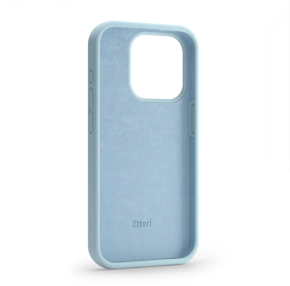 Dėklas Telforceone Etteri Silicone Apple iPhone 15 6,1" žydros spalvos