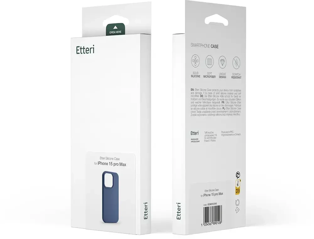 Dėklas Telforceone Etteri Silicone Apple iPhone 13 6,1" mėlynos spalvos