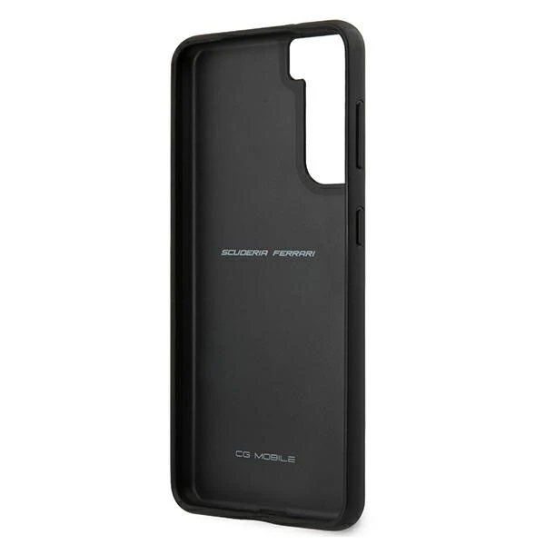 Samsung Galaxy S21 Ferrari dėklas Off Track odinis Nylon Stripe (FEOSIHCS21SRE) raudonos spalvos