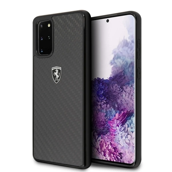 Dėklas Ferrari Hardcase FEHCAHCS67BK S20+ G985 juoda/juoda anglies paveldas