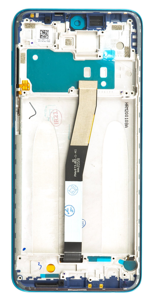 Dėklas For_Xiaomi LCD Ekranas + Touch Unit + priekinis dangtelis skirtas Xiaomi Redmi Note 9 Pro/9S/9 Pro Max Aurora Mėlyna