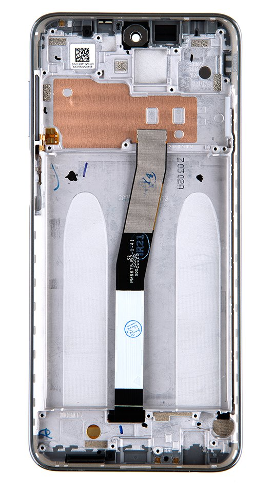 Dėklas For_Xiaomi LCD Ekranas + Touch Unit + priekinis dangtelis skirtas Xiaomi Redmi Note 9 Pro/9S/9 Pro Max Glacier Baltas
