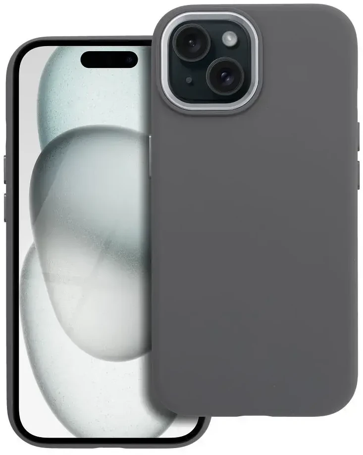 „iPhone 15 Forcell F-Protect Frame Premium“ dėklas, suderinamas su „Magsafe“ pilka spalva