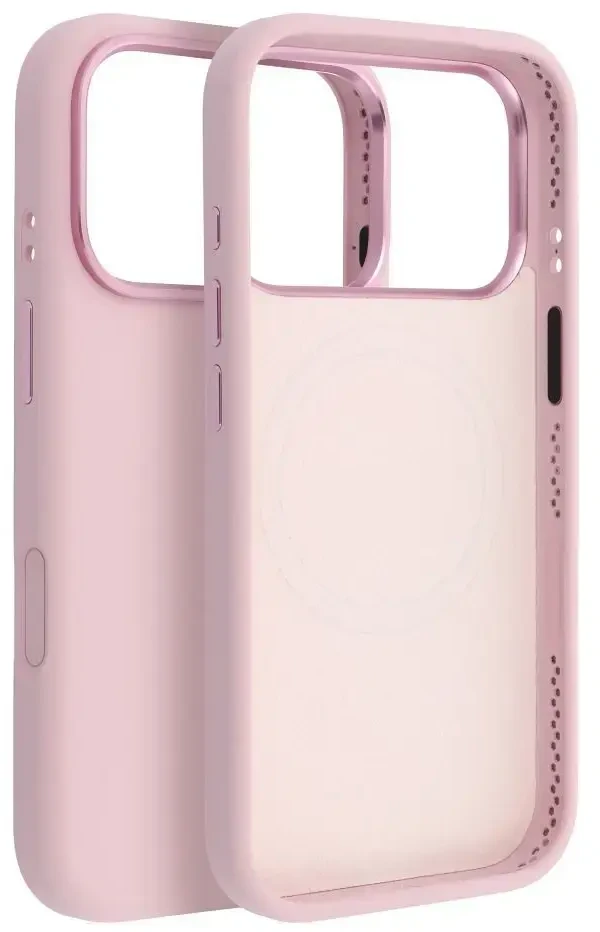 „iPhone 16 Forcell F-Protect Frame Premium“ dėklas, suderinamas su „Magsafe“, rožinis