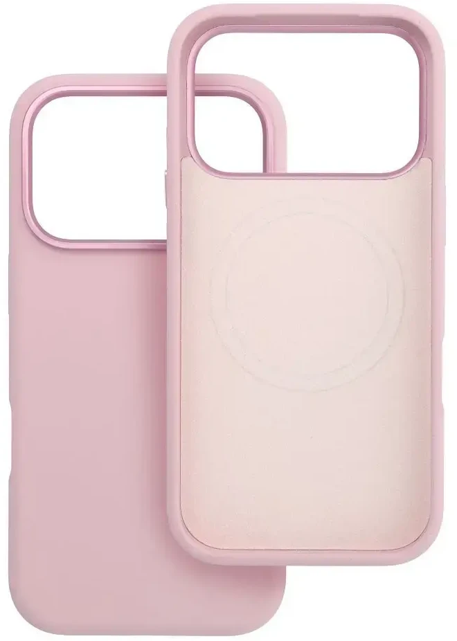 „iPhone 15 Forcell F-Protect Frame Premium“ dėklas, suderinamas su „Magsafe“, rožinis