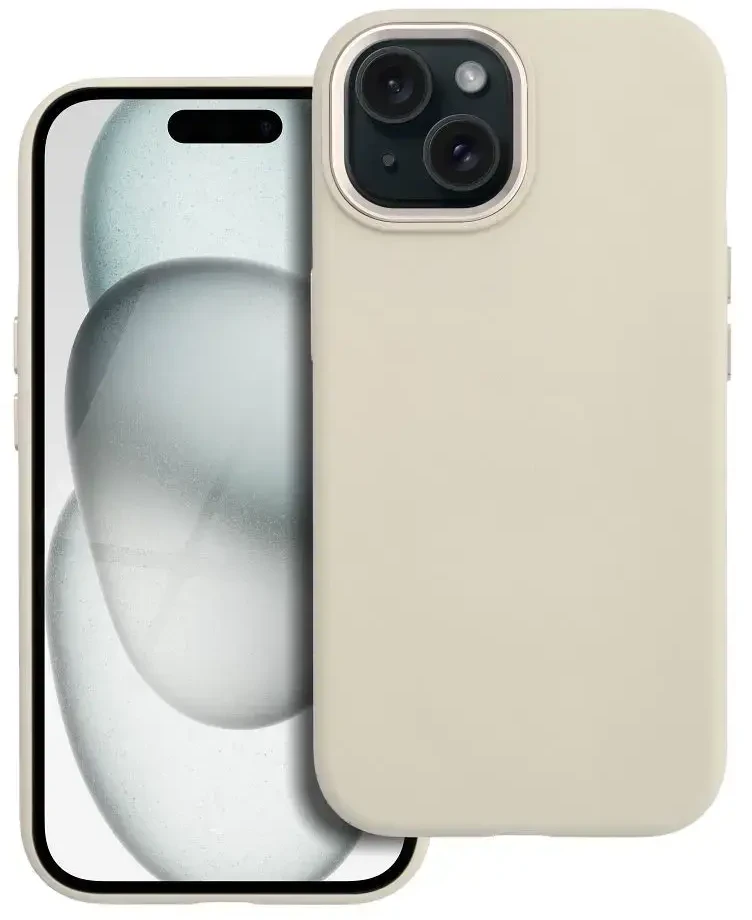 „iPhone 15“ dėklas „Forcell F-Protect Frame Premium“, suderinamas su „Magsafe“ antikvarinėmis baltomis