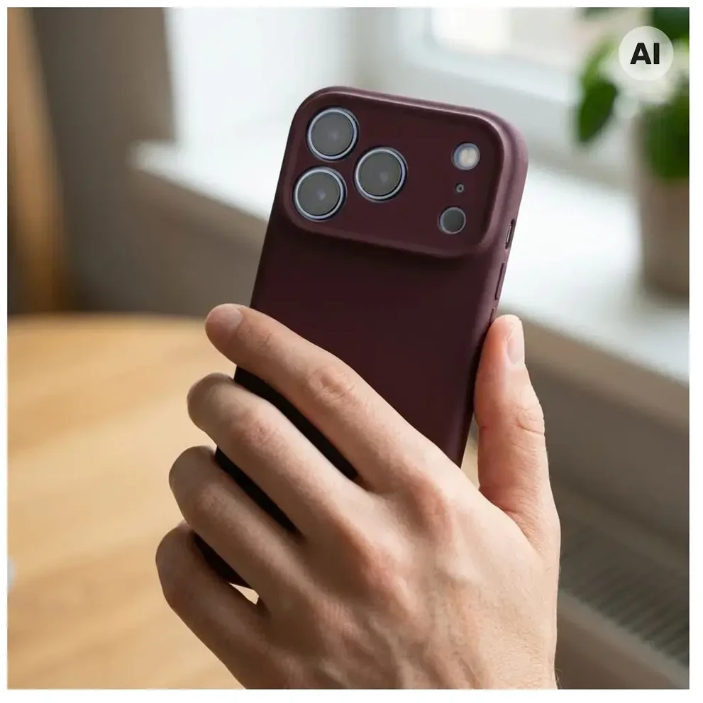 Dėklas Case for iPhone 18 Pro / 17 Pro Forcell F-Protect Rubber Premium compatible with MagSafe dark cherry
