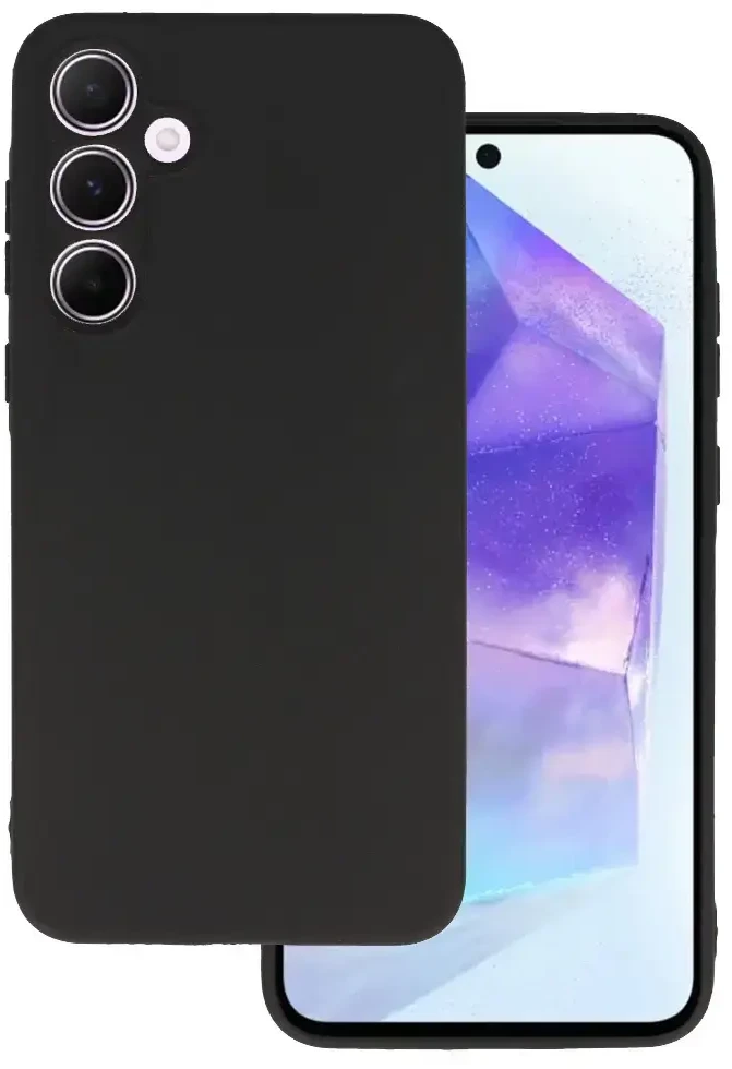 Dėklas Topt Galinis dangtelis Matinis, skirtas Samsung Galaxy A35, juodos spalvos