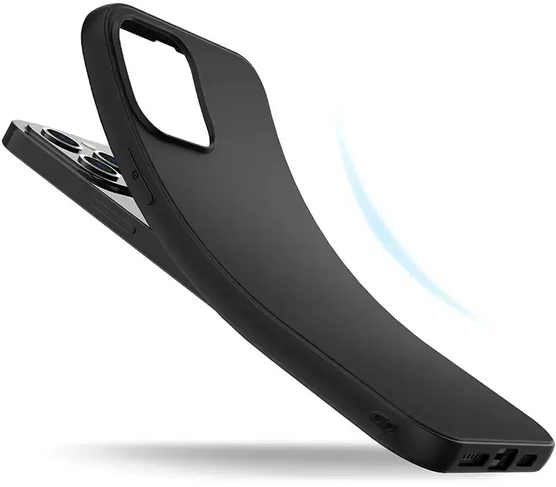 Topt Apsauginis dėklas Matinis, skirtas SAMSUNG GALAXY A57 5G, juodos spalvos