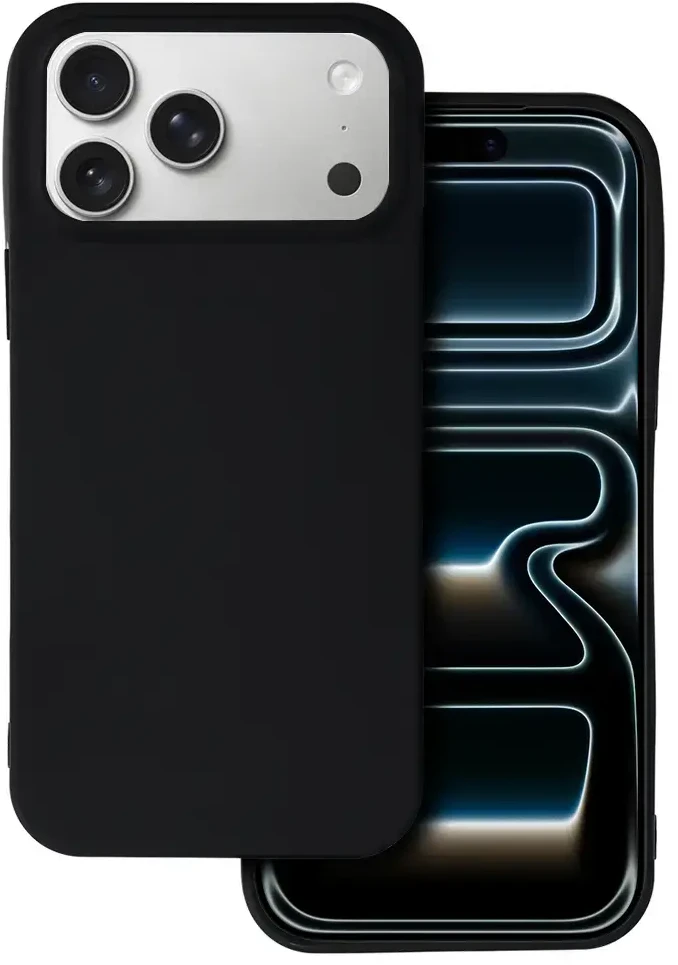 Topt Nugarėlės dėklas Matinis, skirtas iPhone 17 PRO MAX, juodos spalvos