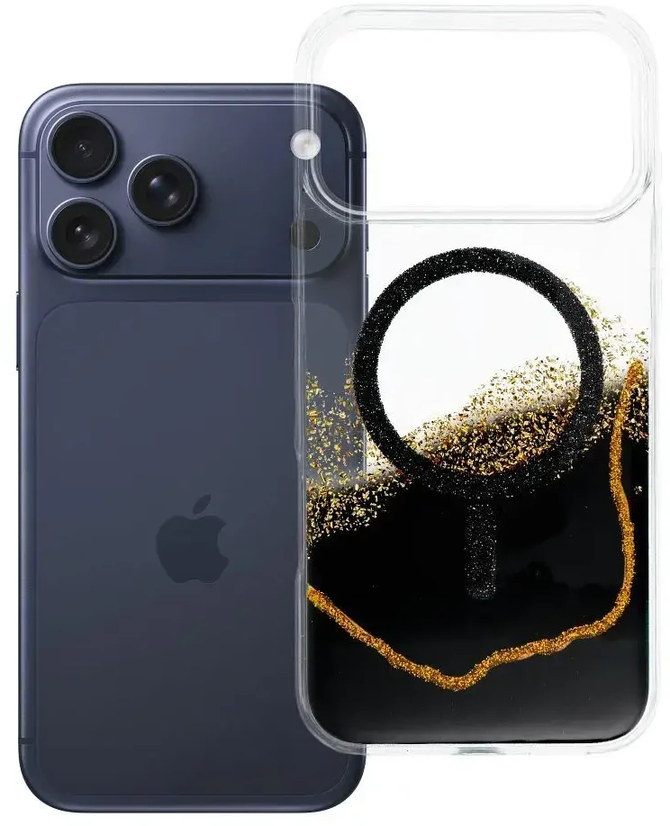 Dėklas Oem Case for iPhone 18 Pro Max / 17 Pro Max Golden compatible with MagSafe juodas