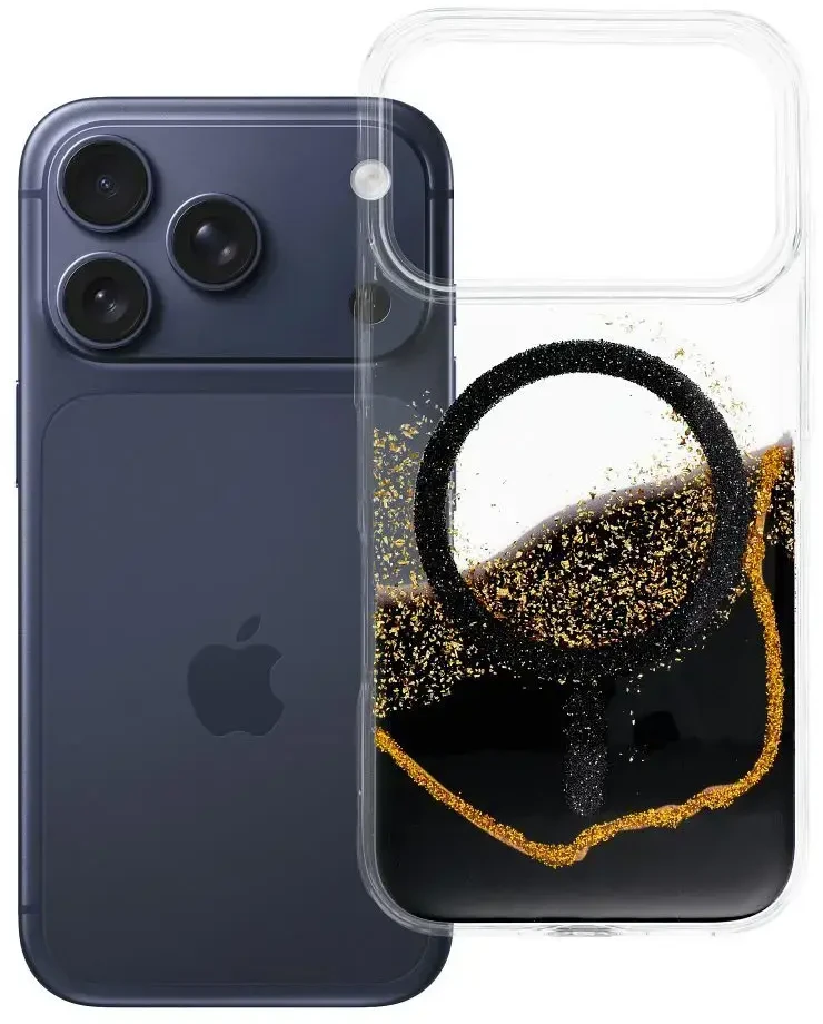 Dėklas Oem Case for iPhone 18 Pro / 17 Pro Golden compatible with MagSafe juodas