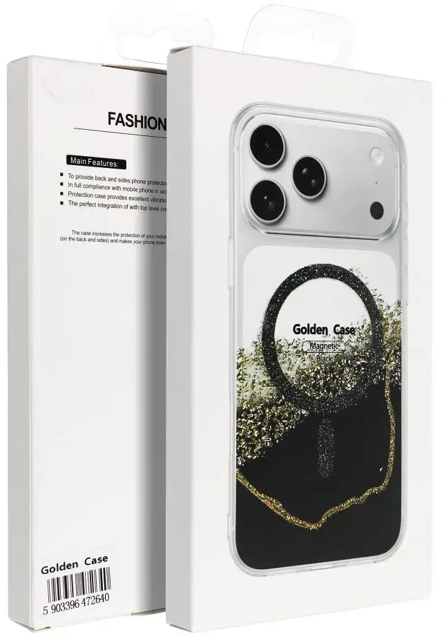 Dėklas Oem Case for iPhone 18 Pro Max / 17 Pro Max Golden compatible with MagSafe juodas