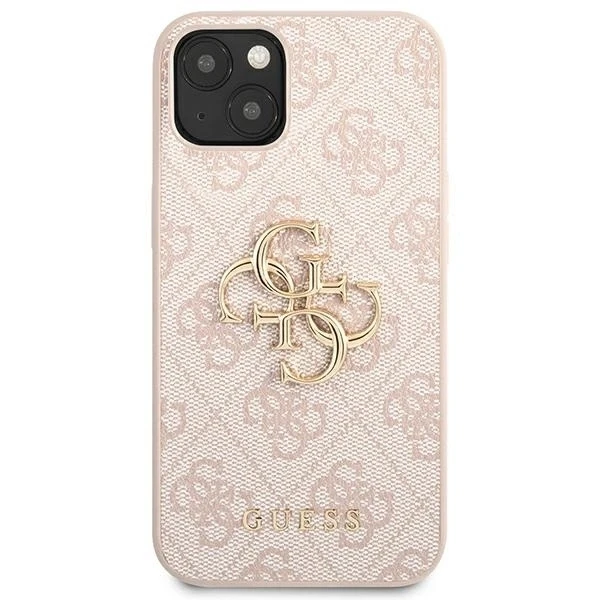 Apple iPhone 13 6,1″ Guess dėklas 4G Big Metal Logo GUHCP13M4GMGPI rožinės spalvos