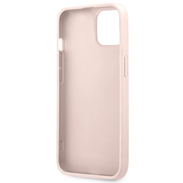 Apple iPhone 13 6,1″ Guess dėklas 4G Big Metal Logo GUHCP13M4GMGPI rožinės spalvos