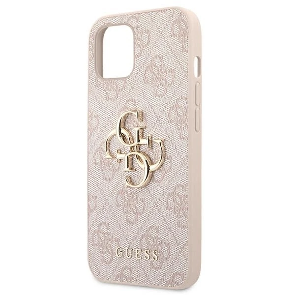 Apple iPhone 13 6,1″ Guess dėklas 4G Big Metal Logo GUHCP13M4GMGPI rožinės spalvos
