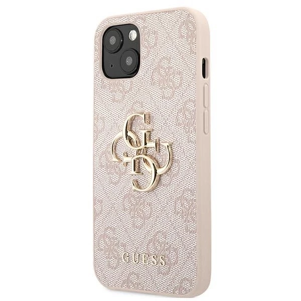 Apple iPhone 13 6,1″ Guess dėklas 4G Big Metal Logo GUHCP13M4GMGPI rožinės spalvos