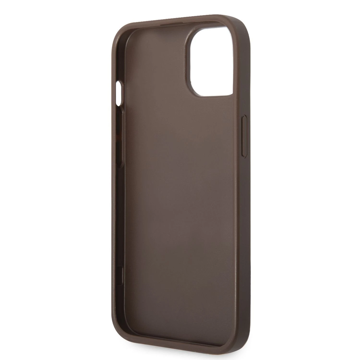 Dėklas GUESS Hardcase 4G Stripe Collection GUHCP14MG4GLBR galinis dangtelis, Apple, iPhone 14 Plus, ruda, 6,7 colio