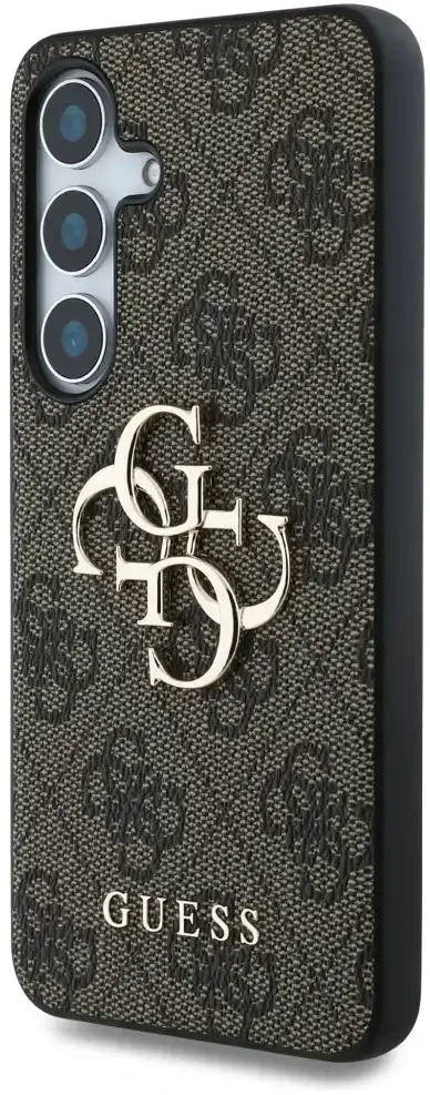 Guess Big 4G Logo Classic Logo Samsung Galaxy S25 dėklas telefonui rudos spalvos