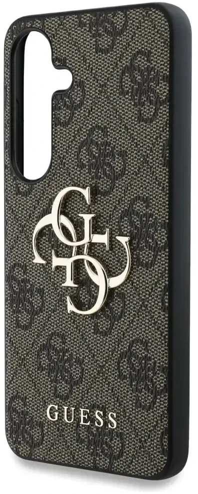 Guess Big 4G Logo Classic Logo Samsung Galaxy S25 dėklas telefonui rudos spalvos