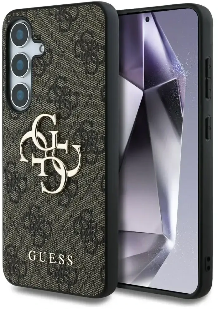Guess Big 4G Logo Classic Logo Samsung Galaxy S25 Plus dėklas telefonui rudos spalvos