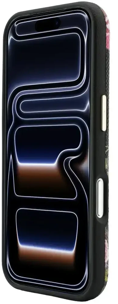 Dėklas Guess Blossom Roses Print MagSafe do iPhone 18 Pro / 17 Pro juoda