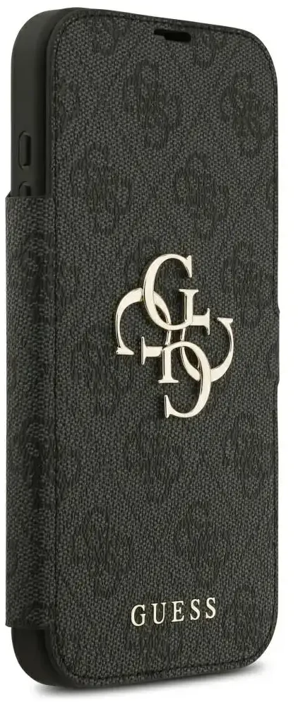 Dėklas Guess Book 4G Metal Logo do iPhone 18 Pro Max / 17 Pro Max juoda