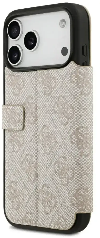 Dėklas Guess Book 4G Metal Logo do iPhone 18 Pro Max / 17 Pro Max rožinė