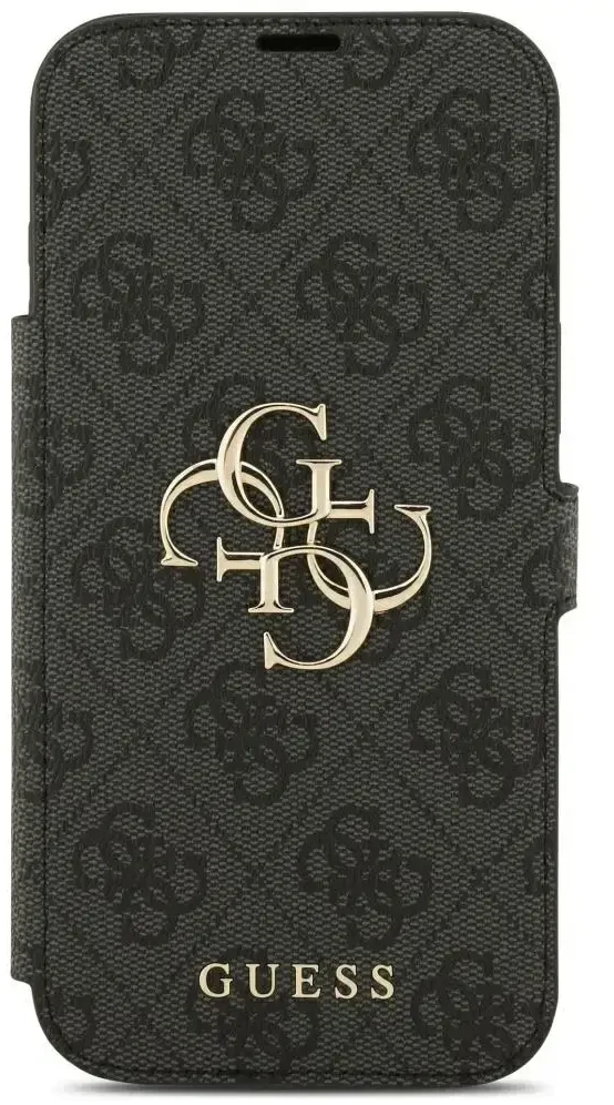 Dėklas Guess Book 4G Metal Logo do iPhone 18 Pro Max / 17 Pro Max juoda